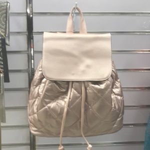 Metallic  baby pink Backpack